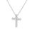 Miniatura: Zircon Cross Pendant Necklace for Women Gold Color Stainless Steel Collar Neckal