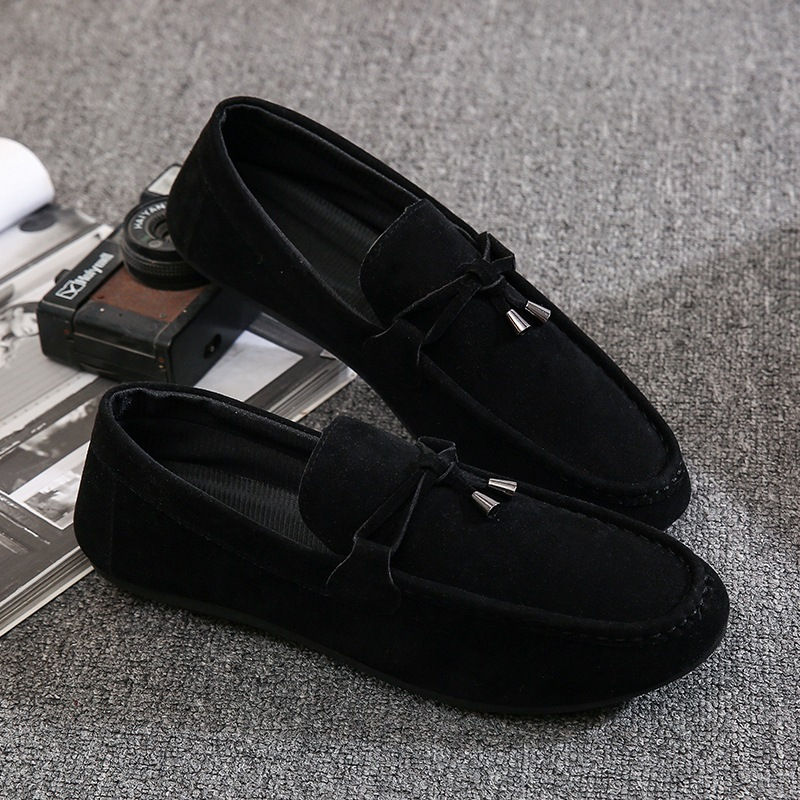 Miniature : Mocassins pour hommes hommes chaussures de conduite plates en daim doux Simple n