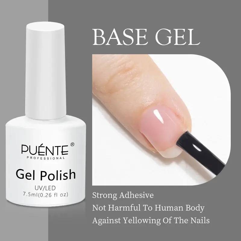 Miniature : PUENTE 18ML Vernis à ongles en gel blanc foncé noir pur à haute teneur en pigmen