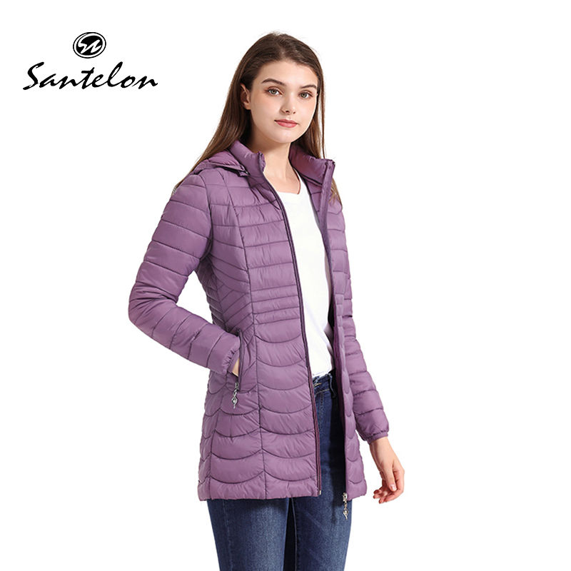 SANTELON Femmes Long Parka Chaud Pour Femmes Ultraléger Rembourré