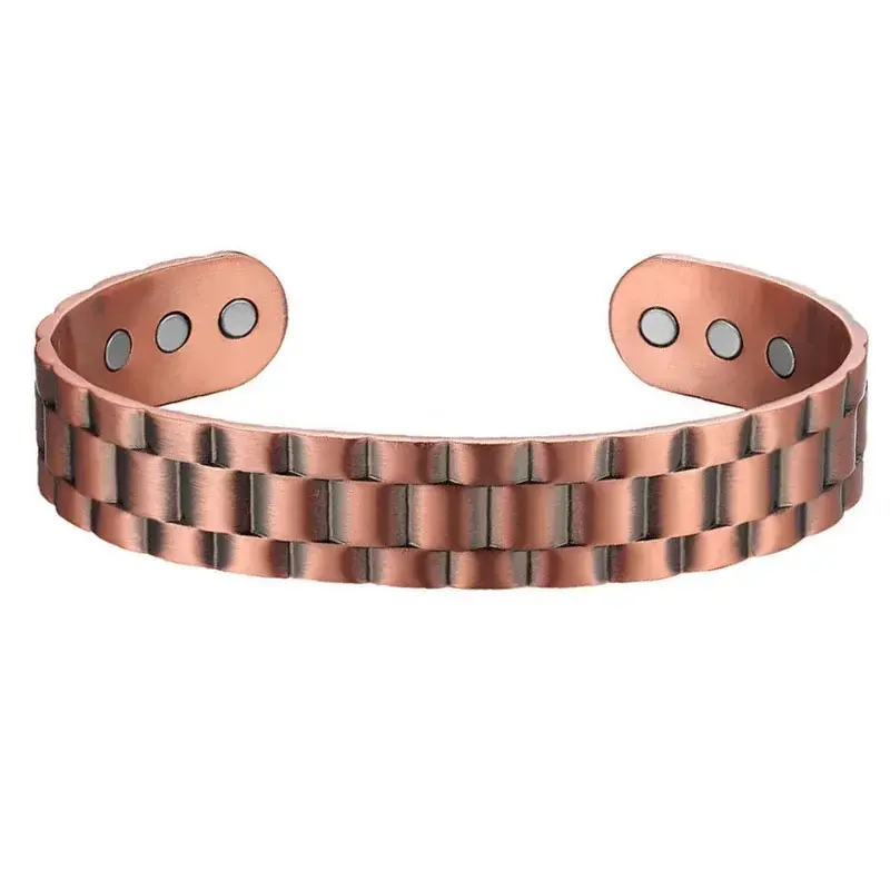 Miniature : 99.99% Pure Copper Magnetic Bracelets for Men Women Ultra Strength Magnetic Bang