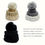 Miniatura: 2PC hiver chaud tricot chapeau ensemble d'hiver chapeau épais peluche coupe-vent