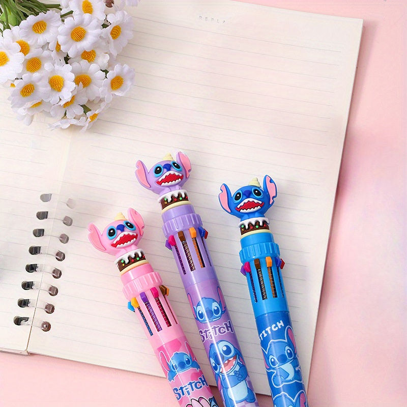 Miniature : Stitch ten-color ballpoint pen cartoon shape multi-color pen student color marke