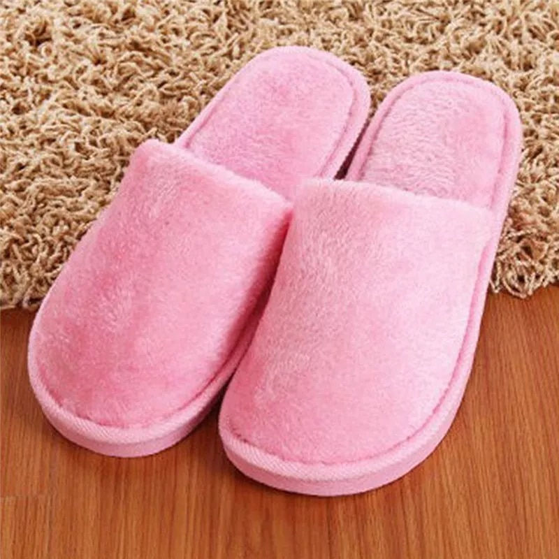 Miniature : Pantoufles en peluche douces et mignonnes, chaussures unisexes antidérapantes