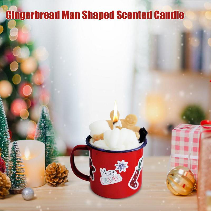 Miniature : Bougie parfumée en pain d'épices Bonhomme de Noël Bougies  céramique