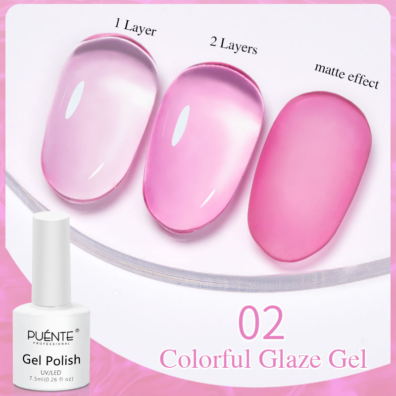 Miniature : PUENTE 18ML Vernis à ongles en gel blanc foncé noir pur à haute teneur en pigmen
