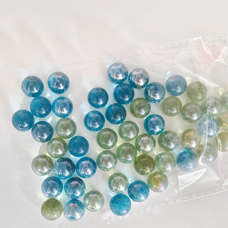 Miniature : 50PCS 14mm Colorful Glass Marbles Toy Kids Marble Balls Run Game Solitaire Toy A