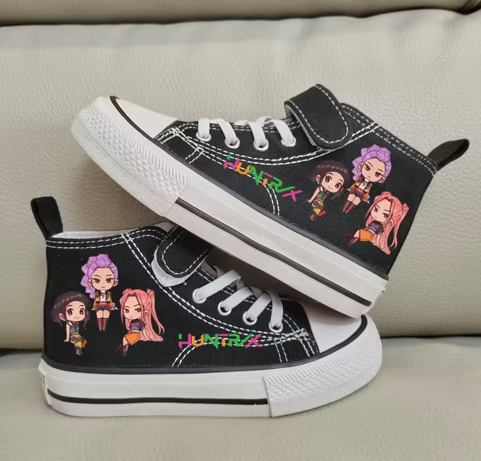 Miniature : Chaussures en toile pour enfants haut Kpop démon Hunter filles baskets respirant