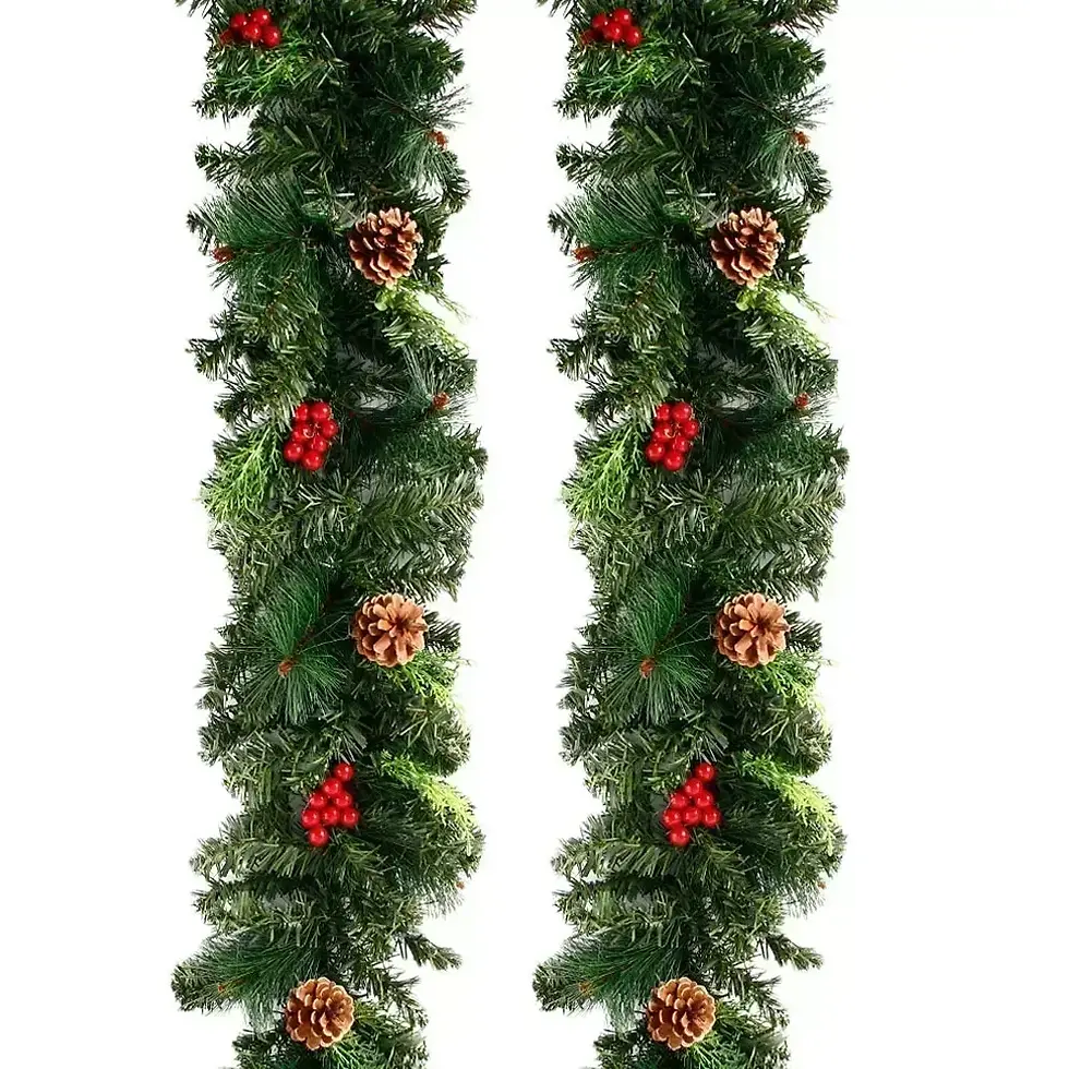 Miniature : Christmas LED Rattan Garland Decorative, Christmas Garland Artificial Xmas Tree 