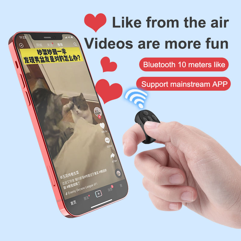 Miniature : Selfie mobile sans fil Bluetooth Lazy Artifac Tiktok Remote Control Ring Mobile