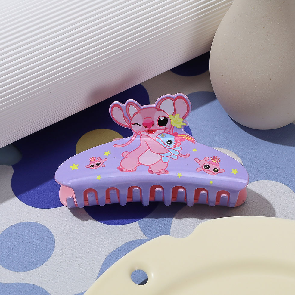 Miniature : Stitch Acrylic Hair Sewn Claw Clip Cartoon Angel Hairclip Lilo & Stitch Anime Pe