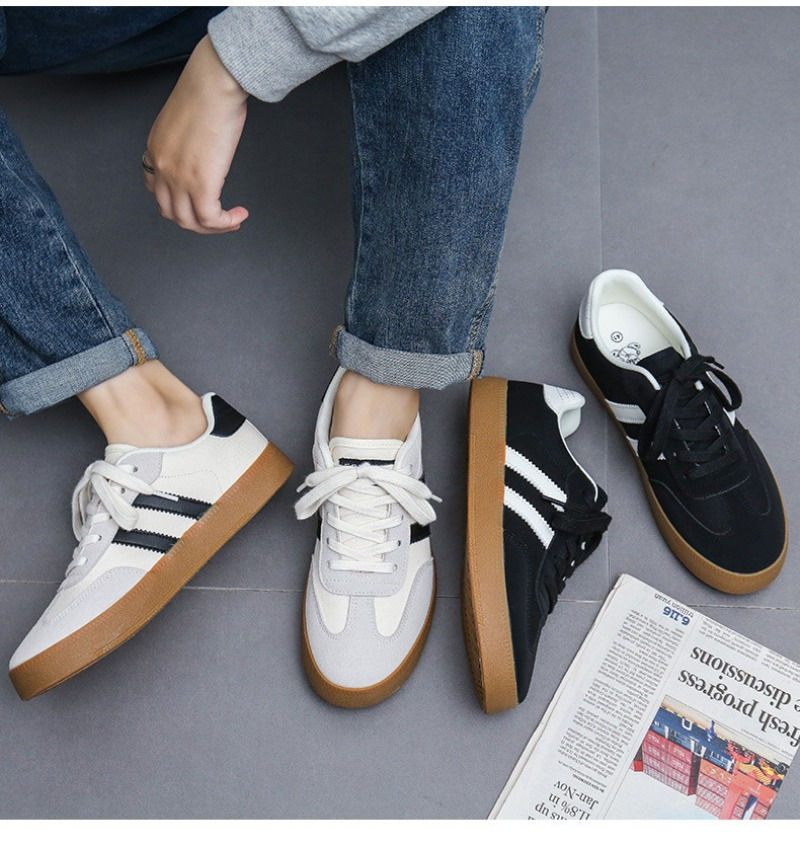 Miniature : Baskets en cuir à enfiler pour femmes, chaussures vulcanisées, chaussures d'é