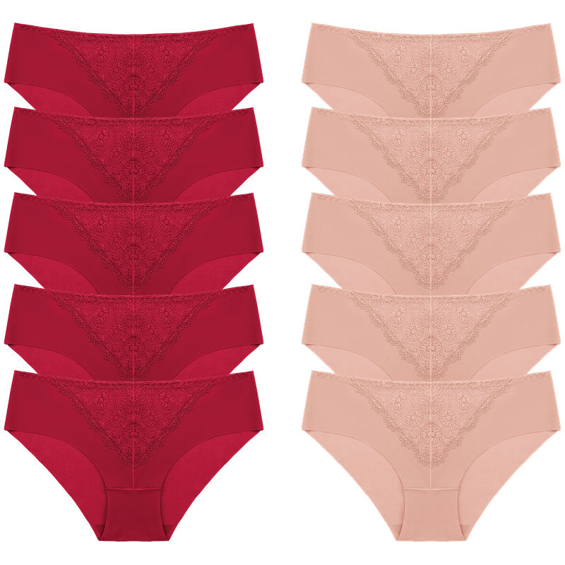 Miniature : BZEL 10PCS/Set Culottes pour femmes Sous-vêtements exquis en dentelle 