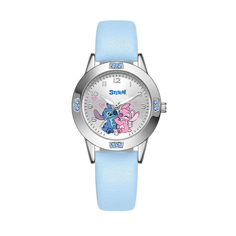 Miniature : Anime Figures Disney Stitch Girl's Watches Diamond Quartz Watch Boys Girls Stitc