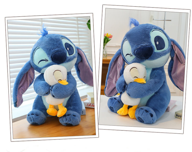 Miniature : Disney Plush Doll Stitch Lilo Doll Cute Duck Stitch Plush Stuffed Toy Christmas 