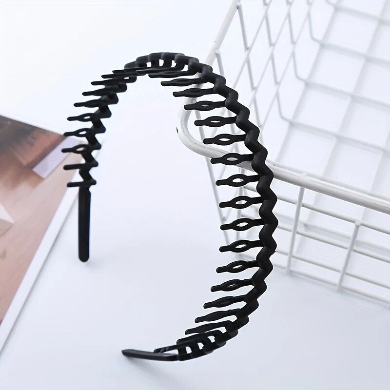 Miniature : 1/2/3pcs Hair Clip Frosted Color Headband Women's Non-slip Band Teeth Simple Pre