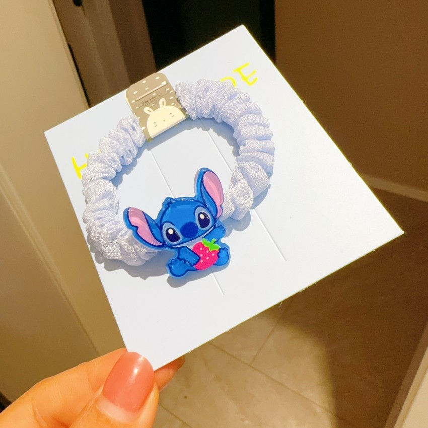 Miniature : Disney Stitch Anime Figures Cartoon Hair Tie Children's Accessories Hair Band Ka