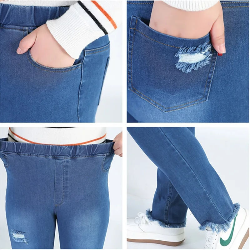 Miniature : Jean Déchiré Extensible Femme Slim Fit, Taille Haute, G Taille,9XL,8XL,7XL