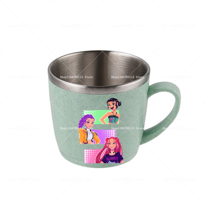 Miniature : KPop Demon Hunters 304 Stainless Steel Mouth Cup Wheat Straw Element Cute Water 