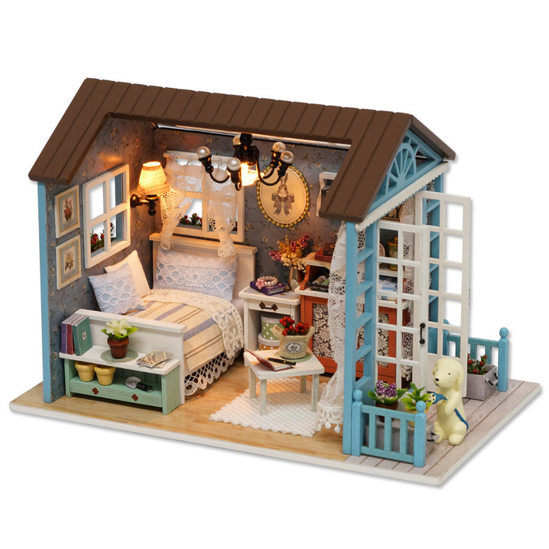 Miniature : Kits de construction de modèle de maison de poupée en bois 
