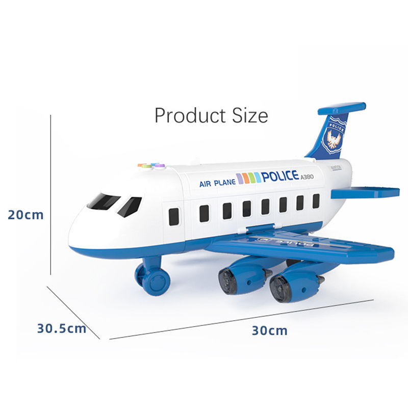 Miniature : New Deformation Music Simulation Track Inertia Toy Aircraft Large Size Passenger