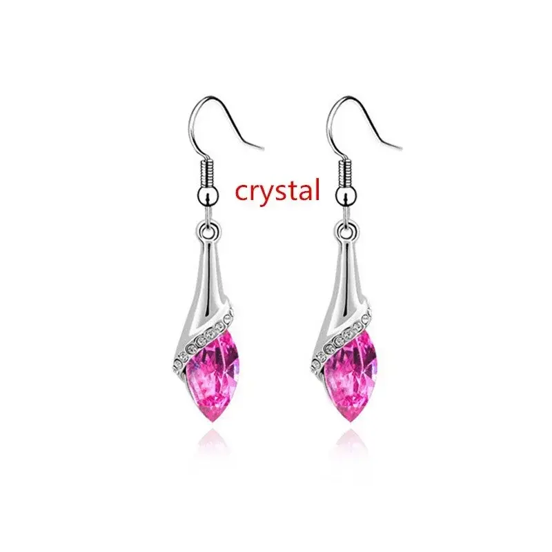 Miniature : Delysia King Women Fashion Chic Shiny Water Drop Ear Dangler Trendy Gemstone Cry