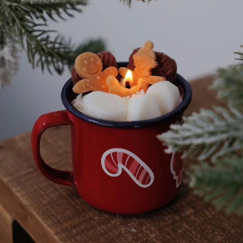 Miniature : Bougie parfumée en pain d'épices Bonhomme de Noël Bougies  céramique