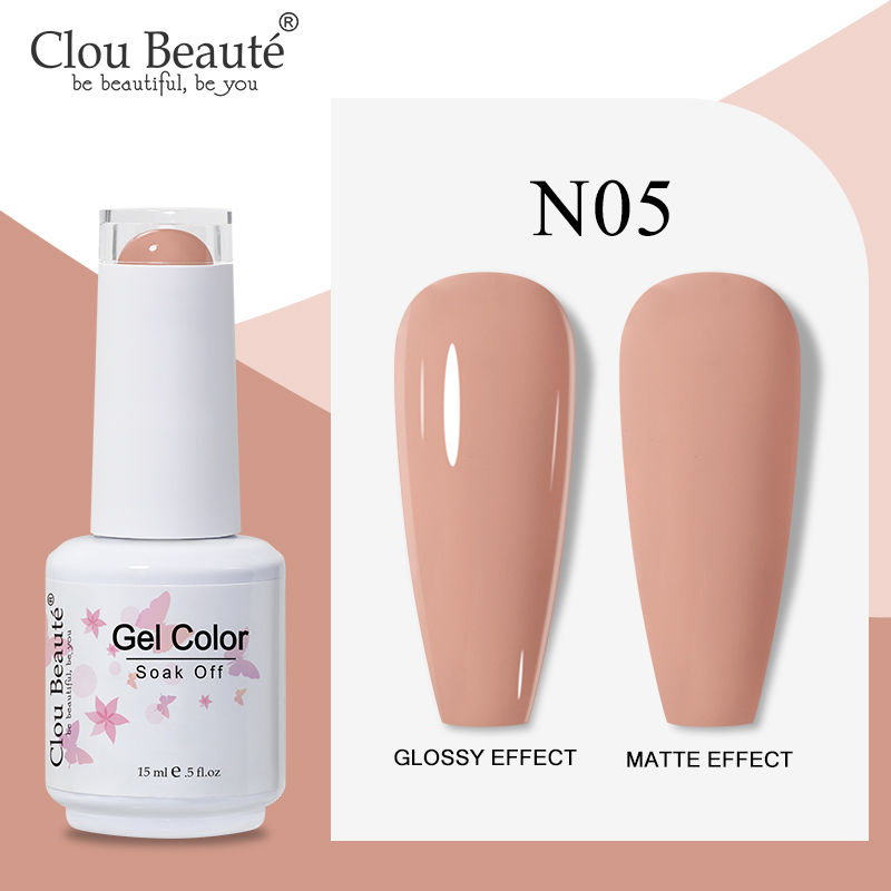 Miniature : Clou Beaute 15ml Gel Vernis à ongles Couleur laiteuse Vernis Ongle Semi-permanen