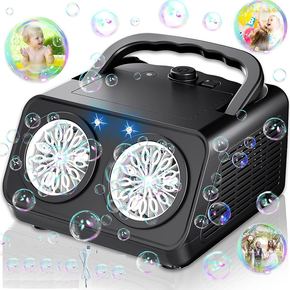 Automatic Bubble Machine Upgrade Bubble Blower with 2 Fans, 50000+ Bubbles Per M