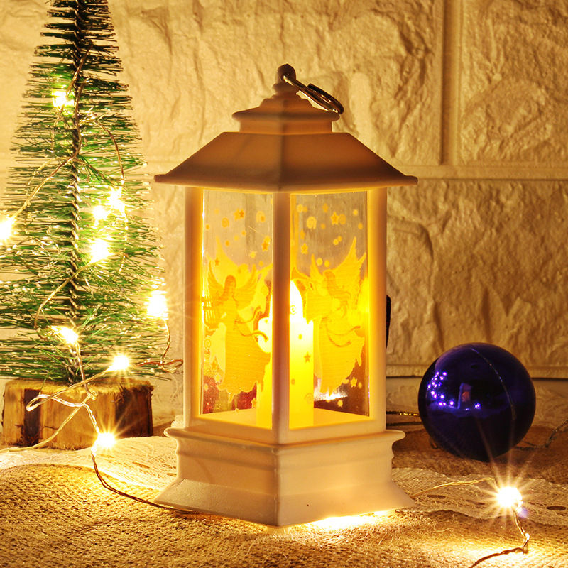 Miniature : New Christmas Wind Lamp Candle Table Lamp Small Night Lamp Elderly Snowman Chris