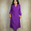 Miniature : Robe tissu texturé mauve
