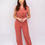 Miniature : Pantalon large vieux rose