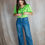Miniature : Blouse satinée vert