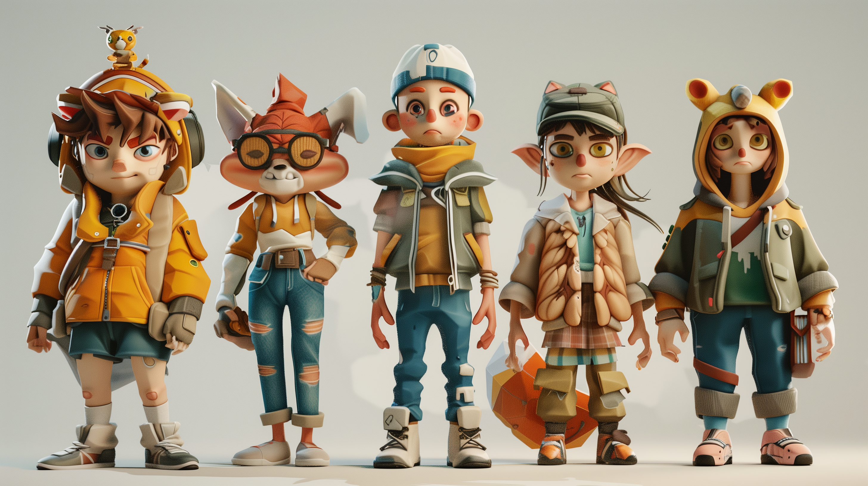 Mimic Cartoon music video animation - 3D cartoon character lineup