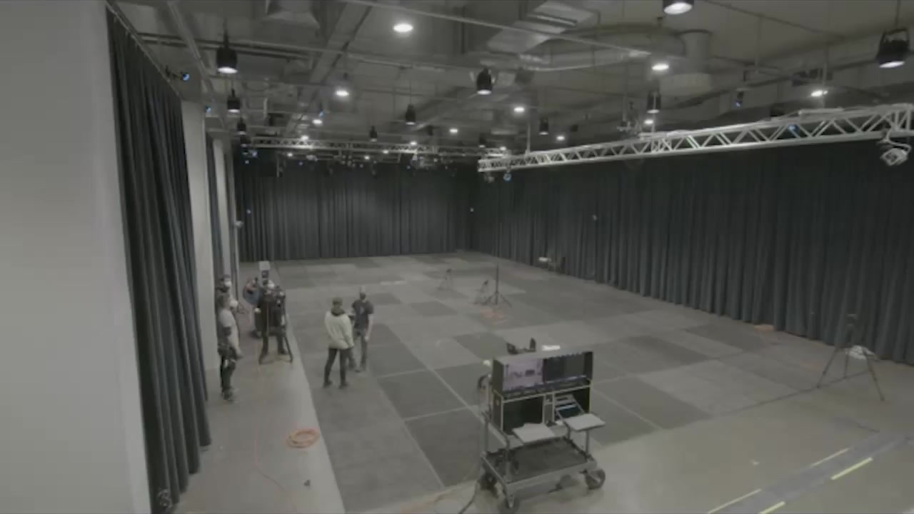 Motion capture stage at the Mimic Productions studio