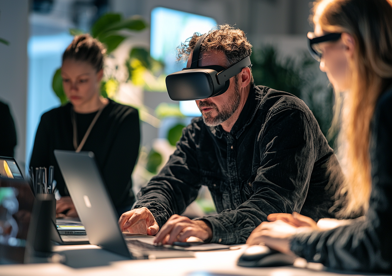 Designers shaping an interactive virtual environment