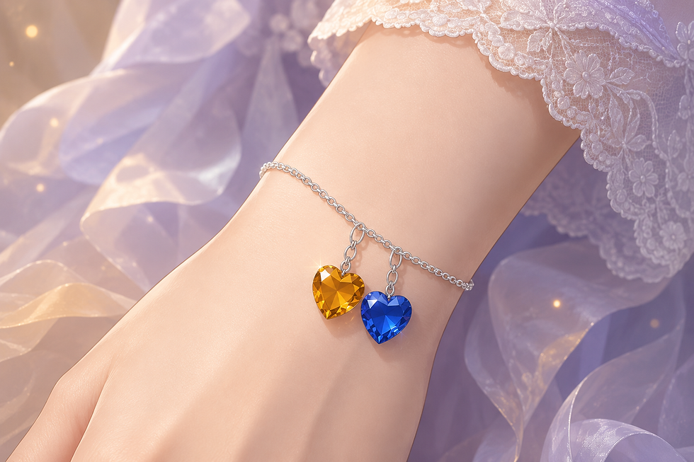 Armband zwei Herzen
