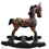 Thumbnail: Mid 20th-Century Hand Carved & Painted Wood Decorative Floor Bow Rocker Horse
