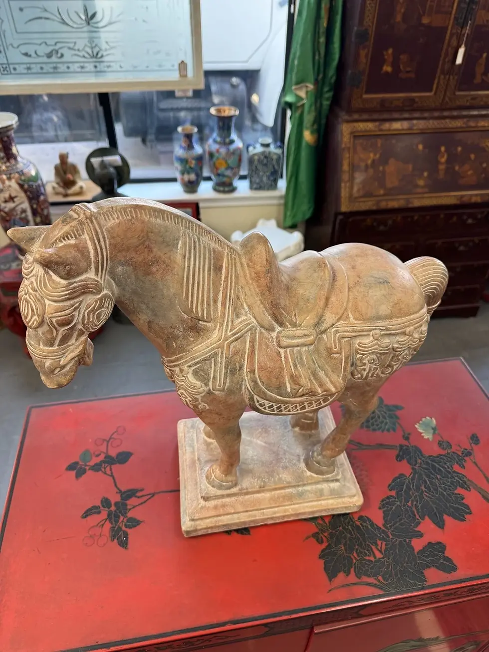 Thumbnail: Vintage Tang Dynasty Style Chinese War Horse Sculpture