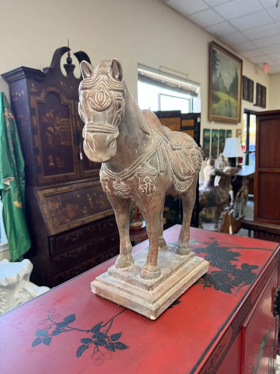 Thumbnail: Vintage Tang Dynasty Style Chinese War Horse Sculpture