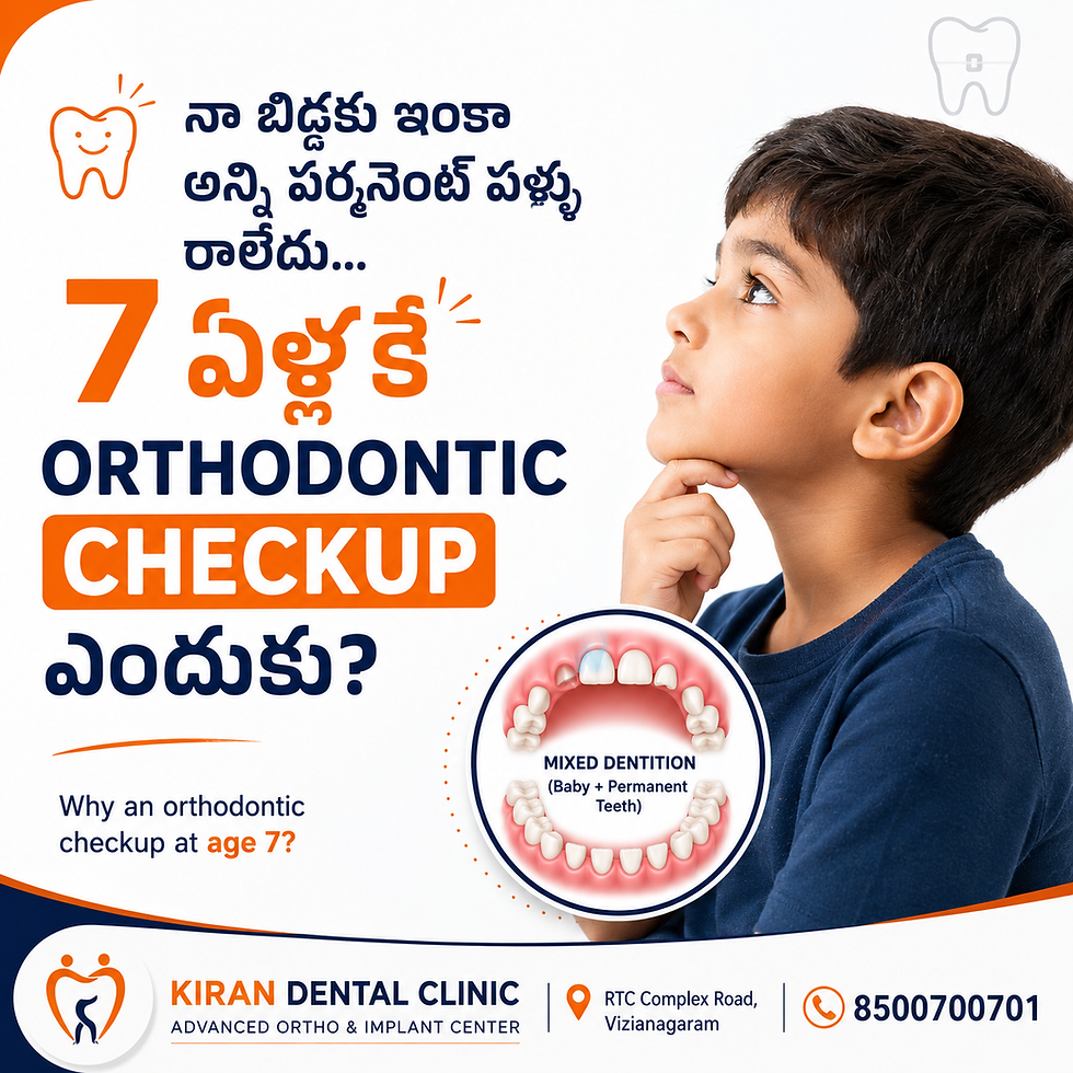 Why Does My 7-Year-Old Need an Orthodontic Checkup? | Orthodontist in Vizianagaram