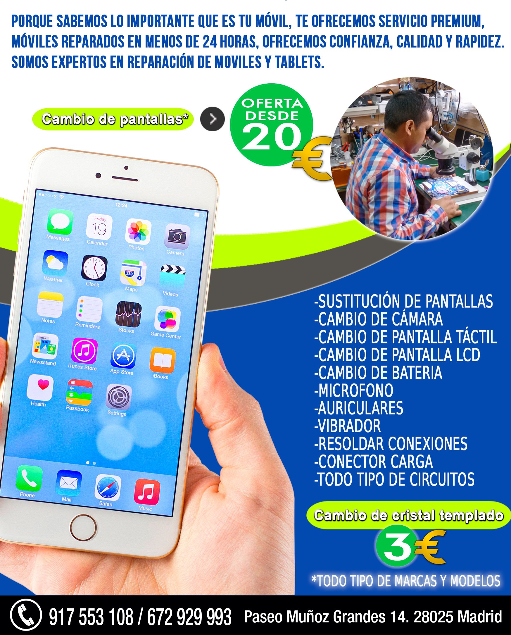Cambio de Pantallas de Móviles