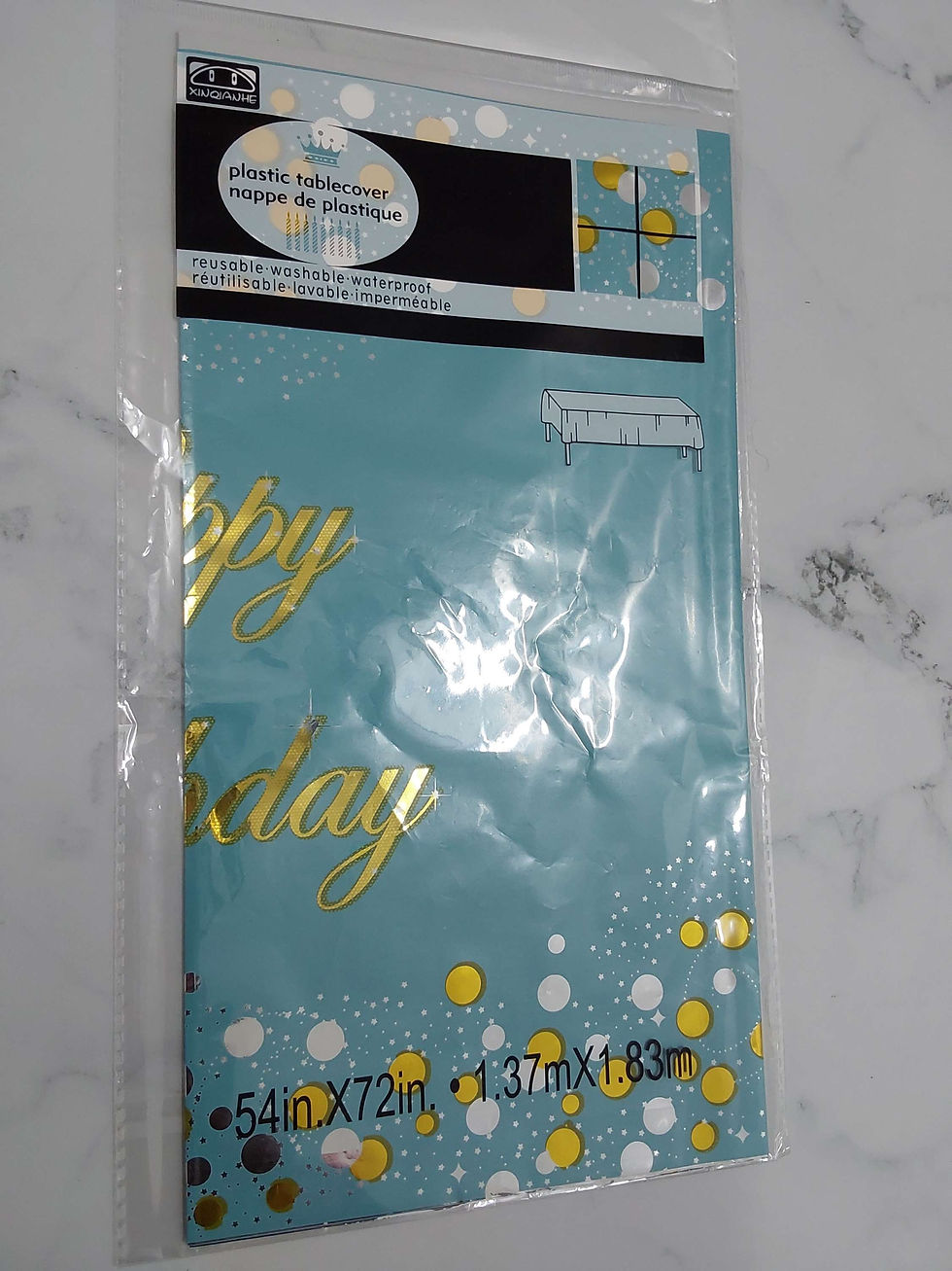 Miniatura: Birthday Plastic Table Cover 54" x72"