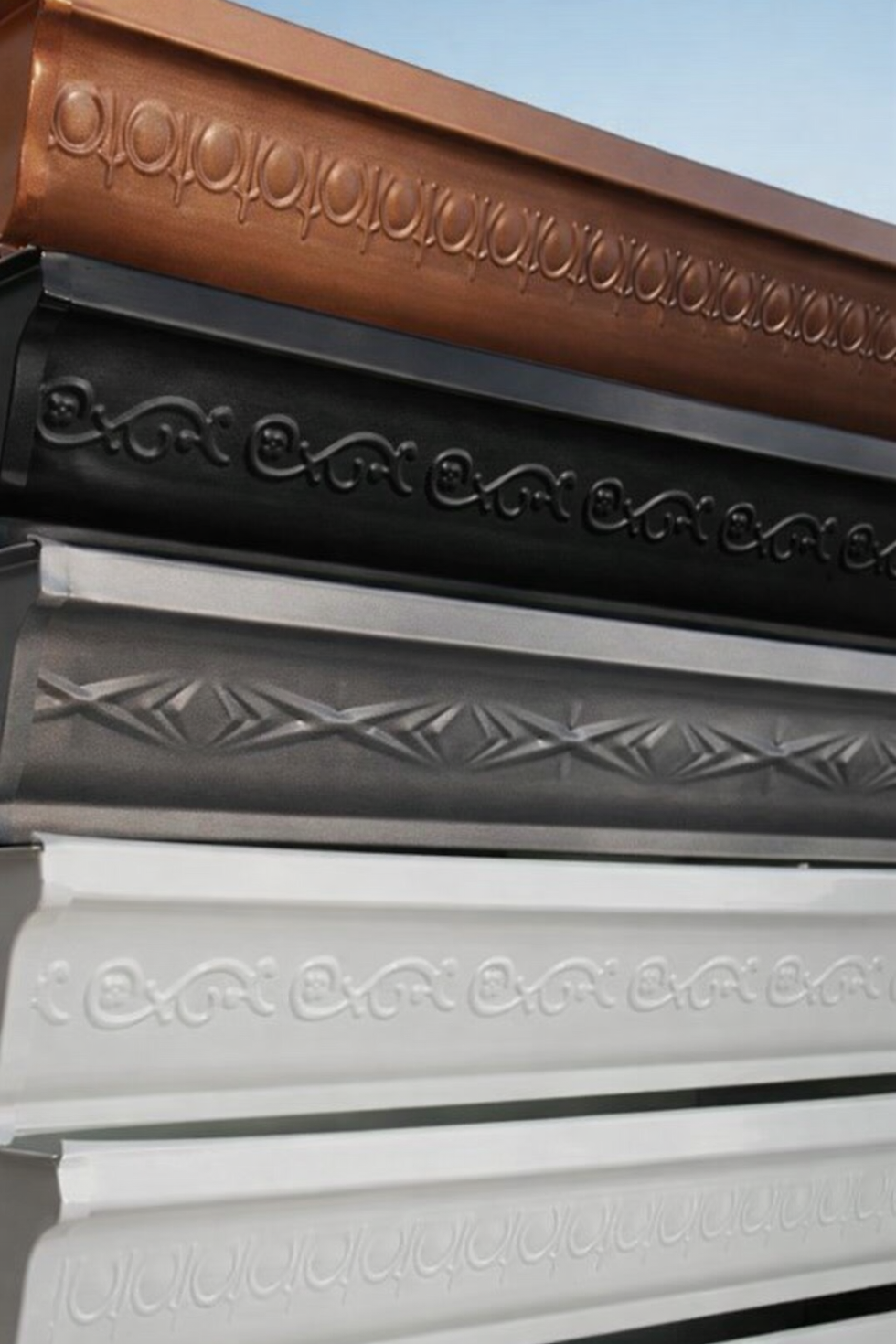 Examples of embossed gutters