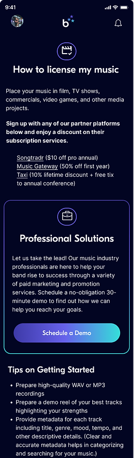 bandrise how to license my music