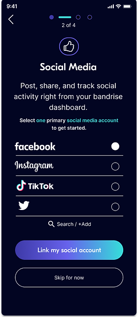 bandrise connect social media active screen