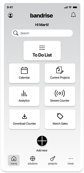 bandrise home dashboard