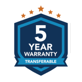 Roof Maxx 5 year transferrable warranty sticker