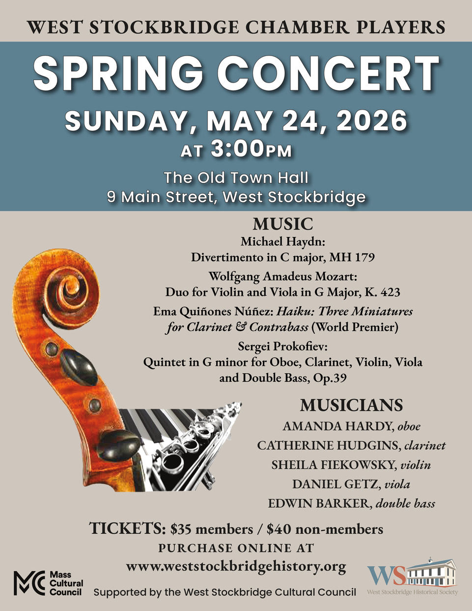 West Stockbridge Chamber Players Spring Concert