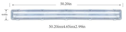 Thumbnail: Vapor tight housing for LED T8 tubes, Dough shape